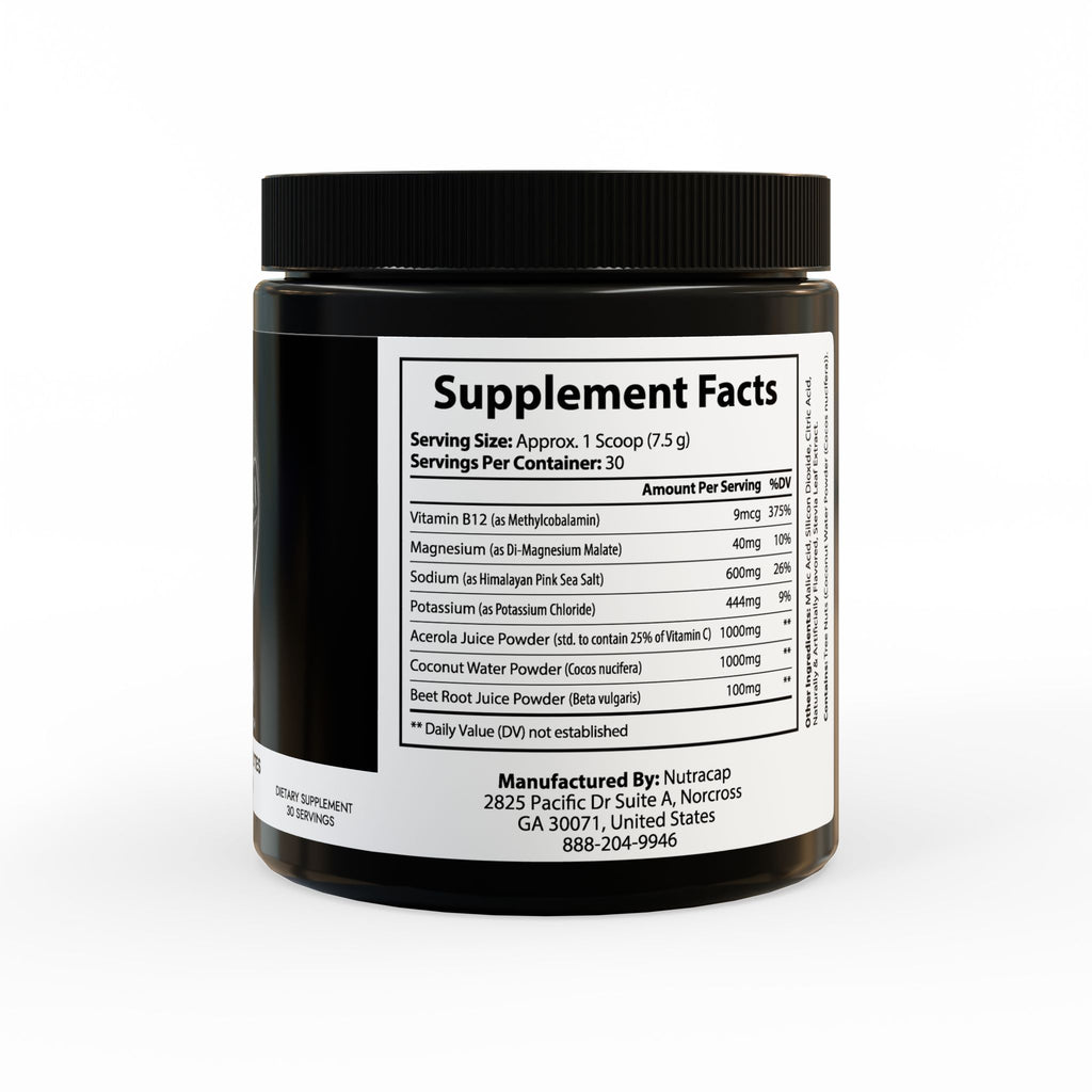 Supplement container with a label displaying 'Supplement Facts' on a white background