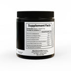 Supplement container with a label displaying 'Supplement Facts' on a white background