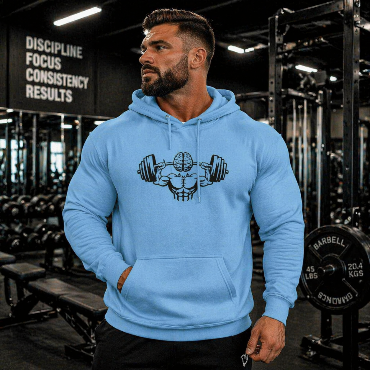 Unisex Hooded Sweatshirt - Gym Strength Design for Fitness Enthusiasts